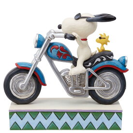 スヌーピー バイクに乗って 14.5cm | ピーナッツ グッズ フィギュア 大人向け 人形 置物 彫刻 ジムショア JIM SHORE PEANUTS 正規輸入品