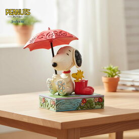 スヌーピー ホールディング アンブレラ 13.5cm | ジムショア ピーナッツ グッズ フィギュア 人形 置物 彫刻 Jim Shore 正規輸入品