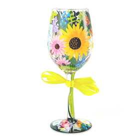 Lolita ワイングラス Wildflowers 22.4cm | かわいい おしゃれ ポップ モダン デザイン食器 アート ロリータ・ヤンシー 正規輸入品