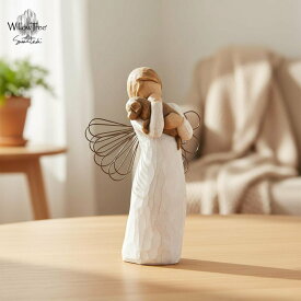 ウィローツリー天使像 Angel of Friendship - 友情 13cm いぬ | おしゃれ 置物 彫刻 人形 インテリア スーザン・ローディ 正規輸入品