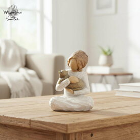 ウィローツリー彫像 Kindness (Girl) - 優しさ 8cm ネコ 子供 少女 | おしゃれ 置物 彫刻 人形 インテリア スーザン・ローディ 正規輸入品