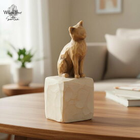 ウィローツリー 彫像 Love my Cat (light) - 私の愛猫 7cm ネコ | おしゃれ 置物 彫刻 人形 インテリア スーザン・ローディ 正規輸入品