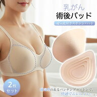 胸パッド 乳がん 2枚組 ブラパッド 全摘 パット 乳がん パット 全摘術専用 ウレタンパッド 乳がん用 パッ…