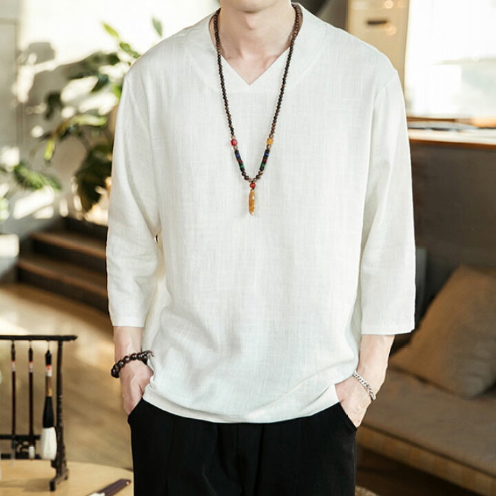 楽天市場 綿麻tシャツ リネンtシャツ メンズ 半袖tシャツ Tシャツ 半袖 無地 夏 夏物 リネン ボタン付き スリム 綿麻 Winファッション