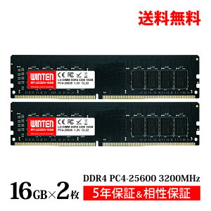 WINTEN fXNgbvPCp  DDR4 3200 PC4-25600 32GB (16GB x 2) 288Pin CL22 1.2V DIMM y5Nۏ ۏ؁z LODIMM SDRAM [ ݃[ PC WT-LD3200-D32GB 5640