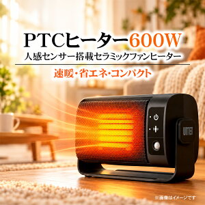 WINTEN PTC �q�[�^�[ 600W �l���Z���T�[ �Z���~�b�N�t�@���q�[�^�[ �d�C�X�g�[�u ���g ���x���� �ȃG�l ���� �f�X�N���[�N �R���p�N�g 1�N�ۏ� WTHT-600W-BK 6384