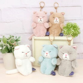 ぼうみたいなねこ マスコット ぬいぐるみ キーホルダー 猫 内藤デザイン研究所 へそ天 送料別 子猫 動物 どうぶつ 誕生日 プレゼント キーチェーン おもちゃ ギフト 毛質 やわらかい