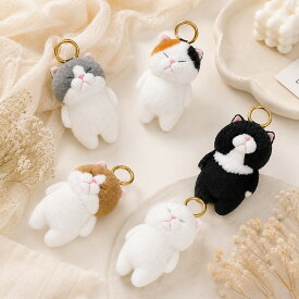 ぼうみたいなねこ カラビナ付き マスコット 内藤デザイン研究所 ぬいぐるみ やわらかい ぼうねこ 猫 ネコ キャット 動物 ギフト 子供 プレゼント