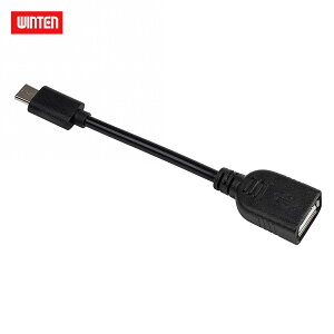 WINTEN USB-A to microUSB �ϊ��P�[�u�� USB2.0 �f�[�^�]�� 480Mbps �Z�� ��12cm WTC-AMICRO-BK