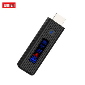 WINTEN ワイヤレス HDMI ディスプレイアダプタ（増設用送信機）※単体では使えません。映像 送信機 FullHD@60Hz 日本技適認証済 高画質 HDMI 無線 最大転送距離50m 1920x1080 ワイヤレスディスプレイアダプタ デュアルモニター テレビ接続 画面拡張 WTHL-WIFI01-BK