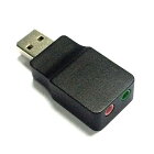 4602【ネコポス送料込】Winten WT-CUME01-BK USB→オーディオ変換アダプタ USB A to 3.5mmステレオミニプラグ（ヘッドホン／マイク）【バルク包装】