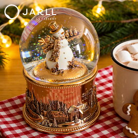 【期間限定 P10倍】【JARLL】スノードーム スノーマン 高級 オルゴール（ぜんまい式）クリスマス プレゼント 結婚祝い 誕生日 インテリア 置物 スノーグローブ HX1283 6368