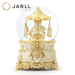 【マラソンポイント10倍】スノードーム メリーゴーランド プレゼント【安心保証 送料無料 代引き無料】JARLL GG-54064 オルゴール (ぜんまい式) 回転式 スノーグローブ スノー ドーム クリスマ