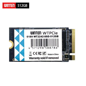 �y�o���N�i�zWINTEN SSD M.2 512GB�y3�N�ۏ؁zNVMe PCIe Gen3x4 M.2 2242 3D NAND�t���b�V������ �ő�]�����x3150MB/s �Жʎ��� M Key �G���[�����@�\ �ȓd�� �Ռ��ɋ��� m2 �����^SSD WT2242-SSD-512GB 6189