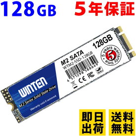 SSD M.2 128GB【5年保証 即日出荷 送料無料 ドライバー付】WTM2-SSD-128GB M.2 2280 SATA 3D NANDフラッシュ搭載 片面実装 B&M Key 日本語パッケージ 説明書 保証書付き エラー訂正機能 省電力 衝撃に強い 内蔵型SSD 6173