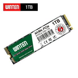 WINTEN SSD M.2 1TB【5年保証 送料無料】NVMe PCIe Gen3x4 M.2 2280 3D NANDフラッシュ搭載 最大転送速度3100MB/s 片面実装 M Key 日本語パッケージ エラー訂正機能 省電力 衝撃に強い m2 内蔵型SSD WTPCIe-SSD-1TB 6089