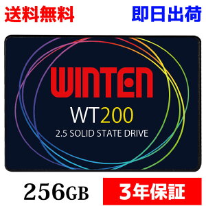 WINTEN SSD 256GB 3Nۏ SATA3 6Gbps 3D NANDtbV ő]x520MB/s fXNgbvp\R m[gp\R PS4mF 2.5C` G[@\ ȓd Ռɋ 2.5inch ^SSD WT200-S