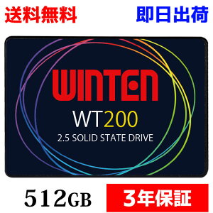 WINTEN SSD 512GB 3Nۏ SATA3 6Gbps 3D NANDtbV ő]x550MB/s fXNgbvp\R m[gp\R PS4mF 2.5C` G[@\ ȓd Ռɋ 2.5inch ^SSD WT200-S