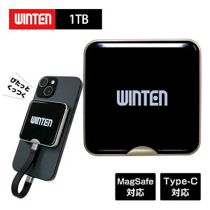 y|Cg5{zWINTEN 1TB }Olbg Ot SSD |[^uSSDy3Nۏ؁zType-C USB3.2 3D (F1750MB/s ǎF2000MB/s) f[^] PSSD MagSafe iPhone 15 16 Mac Windows X}[gtH Ռɋ USB
