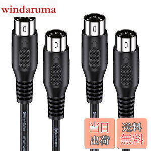 �y���������zCable Matters MIDI �P�[�u�� 5�s�� DIN MIDI�P�[�u�� 2�{�Z�b�g 1.8m