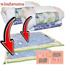 【送料無料】布団圧縮袋 特大 2枚組 布団一式用 布団セットが入るビッグサイズ 特許 空気が逆戻りしない スピードバルブ付きで かさばる布団をカンタン圧縮 二重ファスナー付で更に安心