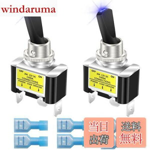 yzKiligen bJ[CgtgOXCb` 2 12V 30A ϋv [VOJ[   SPST I/It gOXCb` LED C~l[V 12mm TCY (u[)