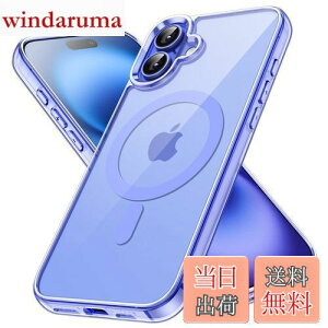 【送料無料】JETech iPhone 16 6.1インチ用 マグネット ケース MagSafe対応 衝撃吸収 バンパーカバー 傷つけ防止 クリアバック (ウルトラマリン)