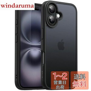 yzJETech iPhone 16 Plus 6.7C`p }bgP[X ϏՌ~^[O[h̗ی ̔w X}zJo[ wh~ (ubN)