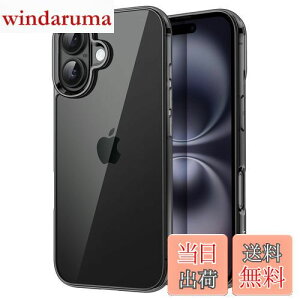 yzJETech iPhone 16 6.1C`p P[X ΂݂Ȃ Ռz op[Jo[ h~ NAobN (ubN)