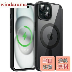 yzJETech iPhone 15 6.1C`p }Olbg P[X MagSafeɑΉ Ռz op[Jo[ \bhJ[}bgTPUt[ h~ NAobN (ubN)