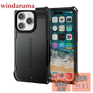 yzGR iPhone15 Pro P[X ZEROSHOCK ϏՌ lp_p[ njJE_uC[\ ՌztBt Xgbvz[t ubN PM-A23CZEROBK