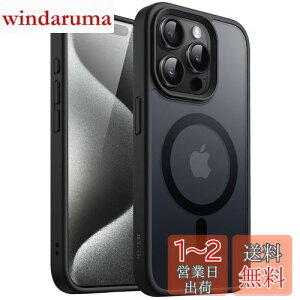 yzJEDirect iPhone15ProMax 6.7C`i15 Pro Maxjp }Olbg P[X MagSafeɑΉ ̃}bgw ^ ϏՌ Jo[ (ubN)