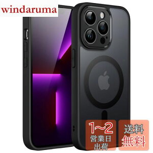 yzJEDirect iPhone13ProMax (13 Pro Max 6.7C`p) }Olbg P[X MagSafeɑΉ ̃}bgw JY Sی ^ ϏՌ Jo[ (ubN)