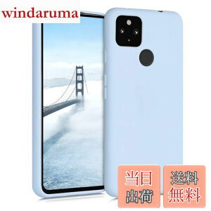 【送料無料】kwmobile スマホケース Google Pixel 4a 5G対応 ケース - 耐衝撃 滑り止め ソフト TPU シリコン - ライトブルーマット