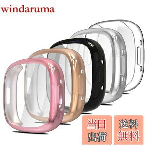 【送料無料】Simpeak Fitbit Versa 4 / Sense 2 対応 ケース フルカバー【5個セット】ソフトTPU素材 メッキ加工 一体型全面保護カバー 耐衝撃性 指紋防止 高速反応 取扱簡単 ぴったりフィット