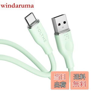yzVOLTME USB Type C P[u _炩VR ܂Ȃ fh~ ^Cvc P[u }[d QuickCharge3.0Ή Xperia/Galaxy/LG/iPad Pro/MacBook ̑ Android(AhCh)  USB-C@Ή 