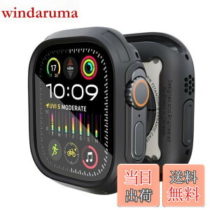 �y���������zElkson Apple Watch Ultra 2/1 �o���p�[�P�[�X & �X�N���[���v���e�N�^�[�L�b�g 49mm Quattro Max�V���[�Y ��� �~���^���[�O���[�h ��v �_�� �ϏՌ� �ی�J�o�[ �����K���X�t�� iWatch�p �u��