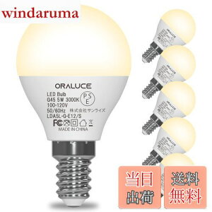 yzORALUCE LEDd E12  40W dF 3000k 5W 450lm 220xLz F ^d Ή s PSEF 6