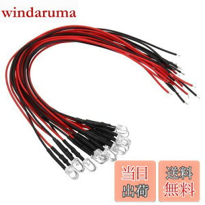 yzPATIKIL 3V - 6V 5mm LED_CI[h 12 zς ~jLEDCg d v RC DIY CWP[^[Ɩp bh