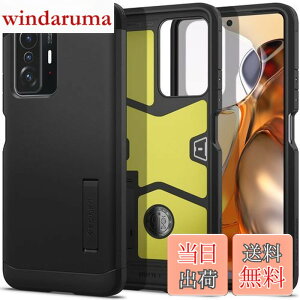 �y���������zSpigen Xiaomi 11T Pro �P�[�X Xiaomi 11T �P�[�X 3�w�\�� �X�^���h�t�� �ČRMIL�K�i�擾 �J�����ی� ���h�~ �Ռ��z�� ���C�����X�[�d�Ή� �^�t�E�A�[�}�[ ACS03863 (�u���b�N)