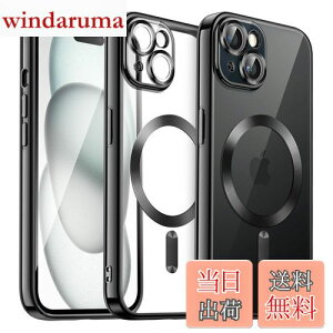 yzJETech iPhone 15 6.1C`p \tgNAP[X JYSی MagSafeCX[dΉ ϏՌ dCbLTPUJo[ (ubN)