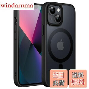 yzJETech iPhone 13 mini 5.4C`p }Olbg P[X MagSafeɑΉ ̃}bgw ^ ϏՌ Jo[ (ubN)