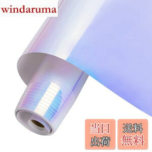 【送料無料】HTVRONT カッティングシート レインボー(虹) ホワイトホログラムシート カッティングシール カッティング用シート コップ 車 約152*30cm 防水耐候 室内室外