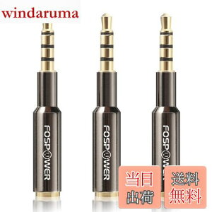 �y���������zFosPower �X�e���I �I�[�f�B�I �w�b�h�z�� �ڑ��~�j�v���O/�����ϊ��A�_�v�^�[ �W��3.5mm (�I�X-���X)�y���X�����݌v | 4��TRRS | 24K �����b�L�[�q�z (3�p�b�N)