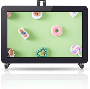 【送料無料】SunFounder Raspberry Pi 4B用のモニター,10.1インチIPS HDMI LCDディスプレイ, 1280x800,ボタン操作,ラズパイケース,カメラホルダー&スタンド付き