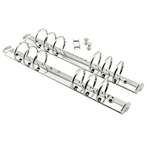 【送料無料】heyous 2個 A5 ノート 6穴リングバインダーメカニズム 直径3cm シルバーカラー メタルクリップリングバインダー DIY フィルペーパー ストレージフォルダーアクセサリー