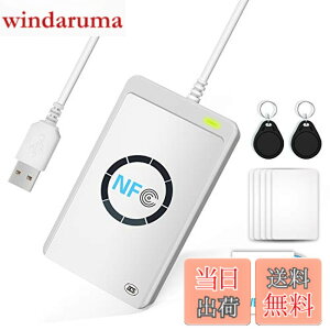 �y���������zNFC ���[�_�[ ���C�^�[ IC�J�[�h ���[�_�[ ���C�^�[ NFC�X�}�[�g�J�[�h���[�_�[ ACR122U NFC RFID���[�_�[ ��ڐG�^ Windows10 Mac OS10.15�Ή�