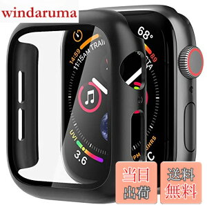 �y���������zNIMASO �P�[�X Apple Watch Series 6 / SE/Series 5 / Series4 �Ή� 44mm �p PC�f�� �����K���X �ی�J�o�[ �A�b�v���E�H�b�`�P�[�X�i�u���b�N�j NWC20J147