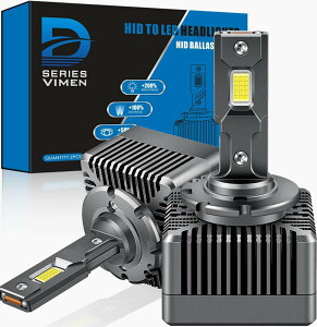 �y���������zD1S D2S D3S D4S LED �w�b�h���C�g �������� LED �o���u 6500K �z���C�g �Ԍ��Ή� �����H���� 10000LM 12V/24V�ԑΉ� �A���ԑΉ� VIMEN�ŐV�^ LED�o���u 2�Z�b�g
