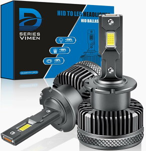 �y���������zD1S D2S D3S D4S LED �w�b�h���C�g �������� LED �o���u 6500K �z���C�g �Ԍ��Ή� �����H���� 10000LM 12V/24V�ԑΉ� �A���ԑΉ� VIMEN�ŐV�^ LED�o���u 2�Z�b�g